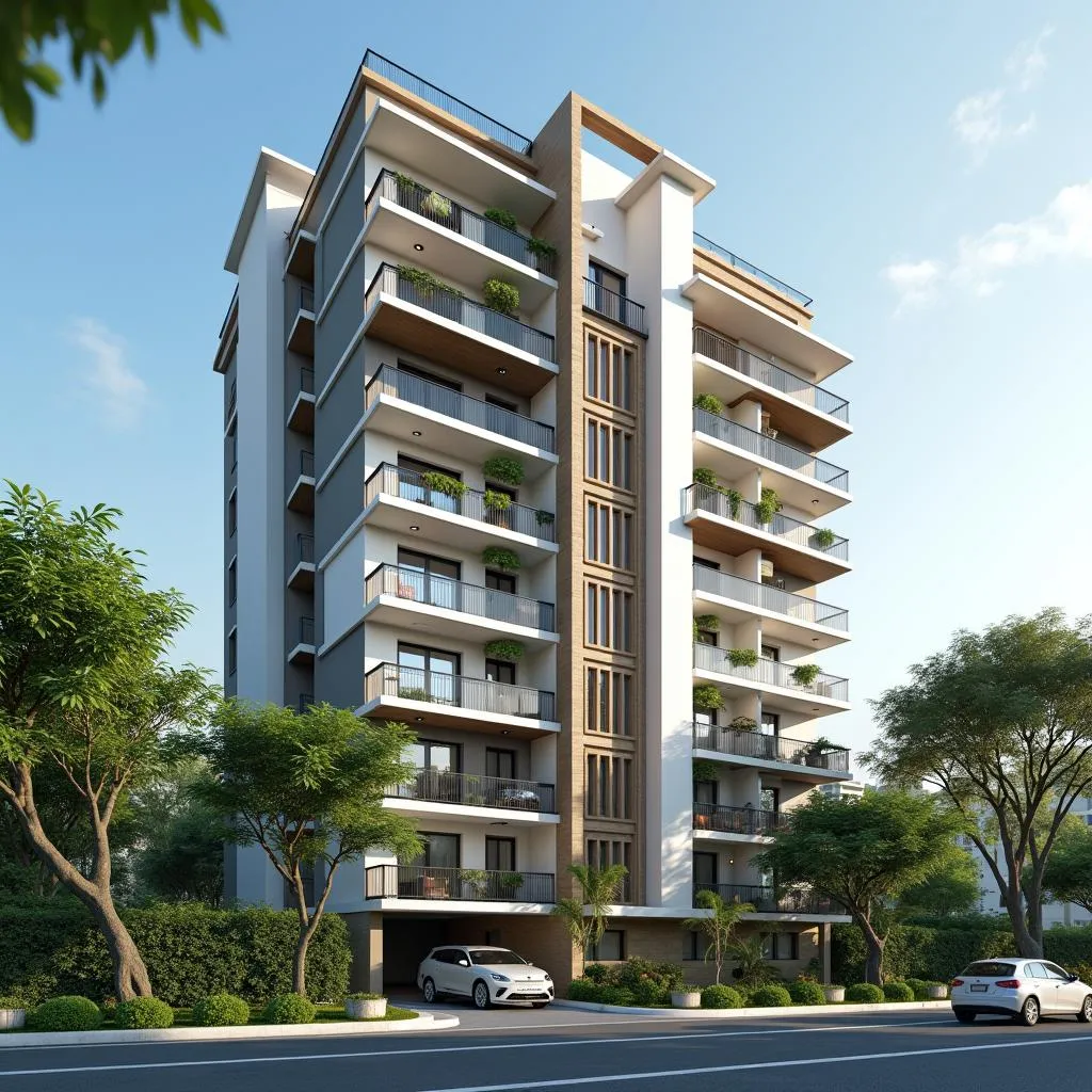 Modern 2BHK Resale Flat Exterior Near Airport