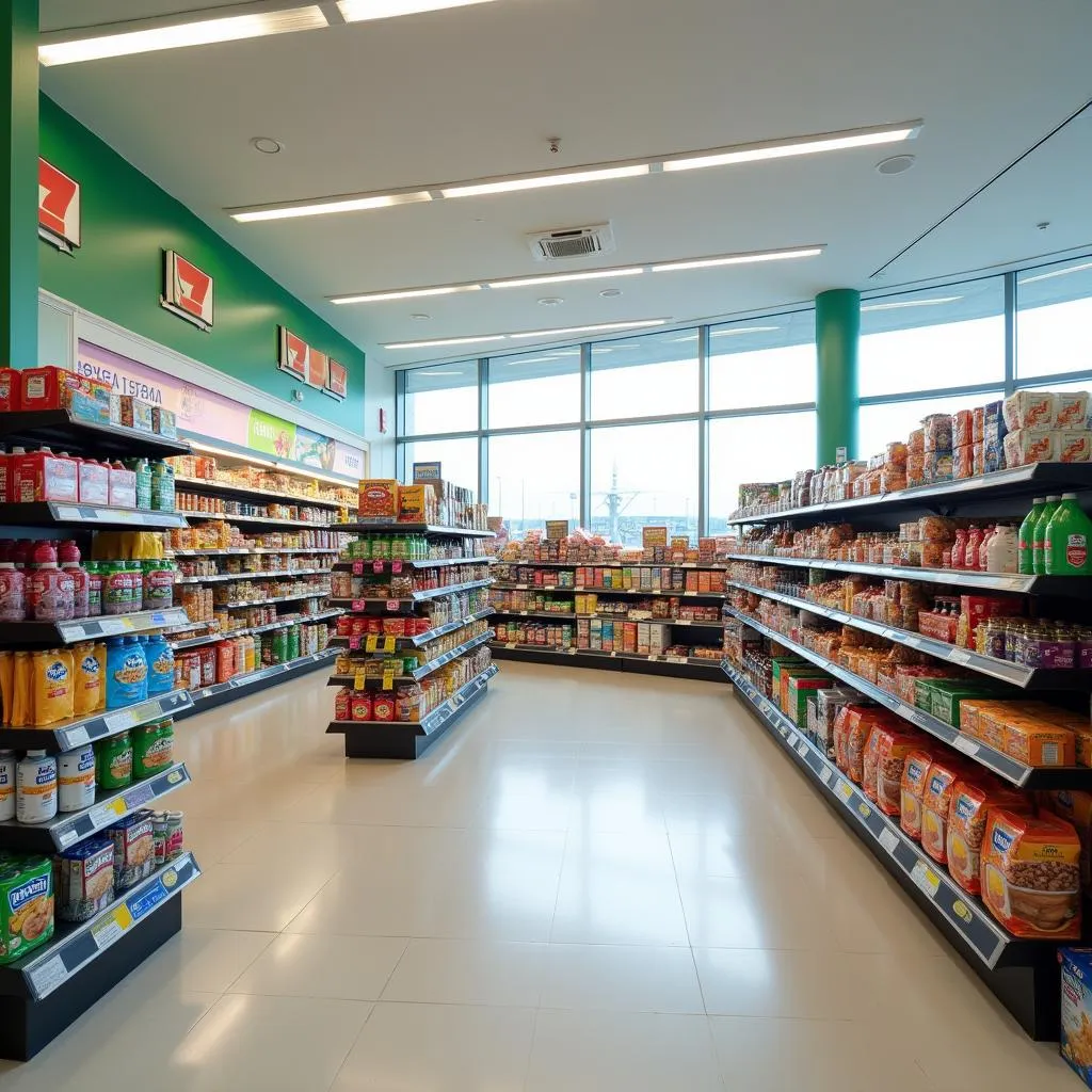 7-Eleven store interior at an airport