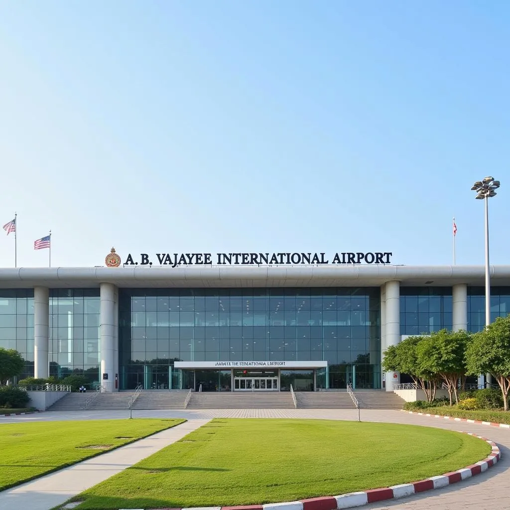 Modern terminal building of A.B. Vajpayee International Airport