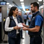 Airport security checking Aadhar card photocopy