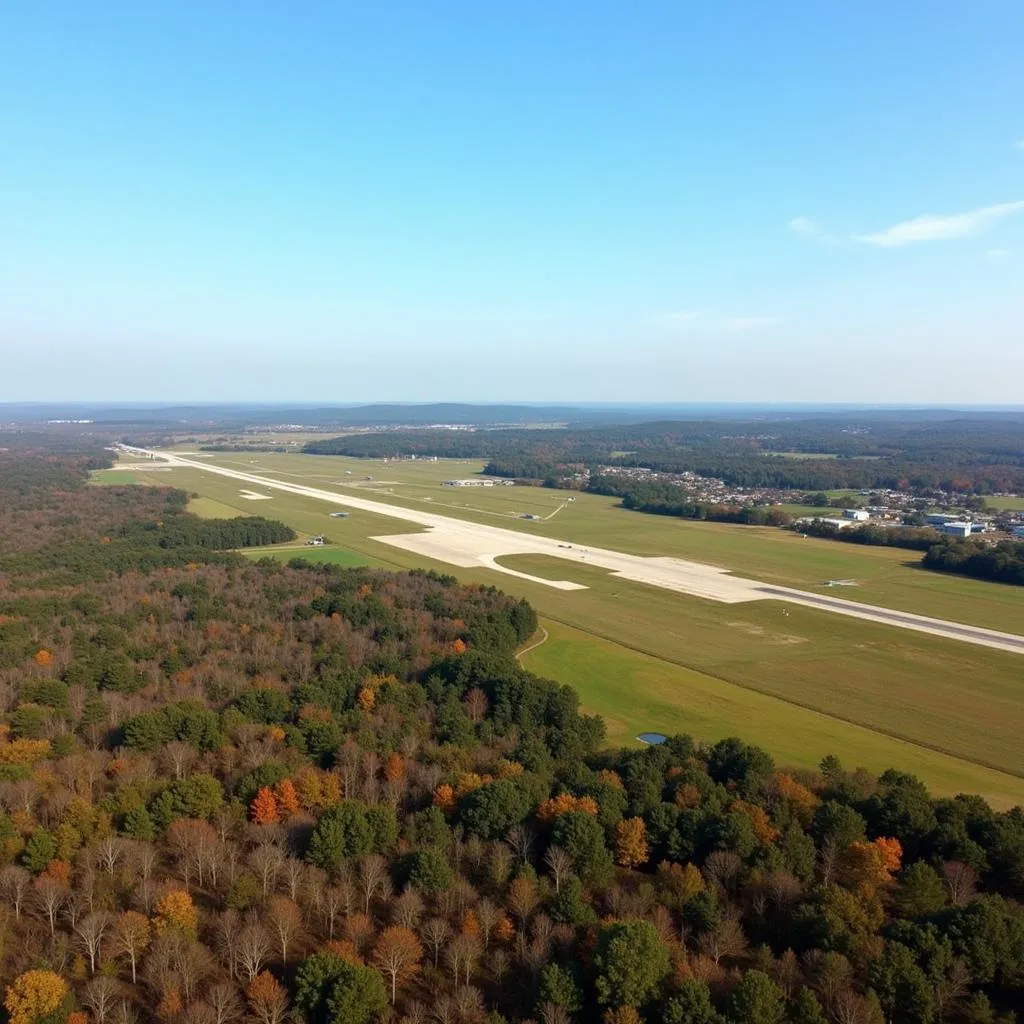 Scenic View of the Surrounding Landscape from AAL Airport