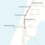 Abad Metro Station to Kochi Airport Map