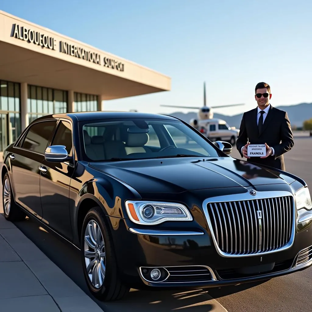 Luxury Sedan Waiting at ABQ Airport