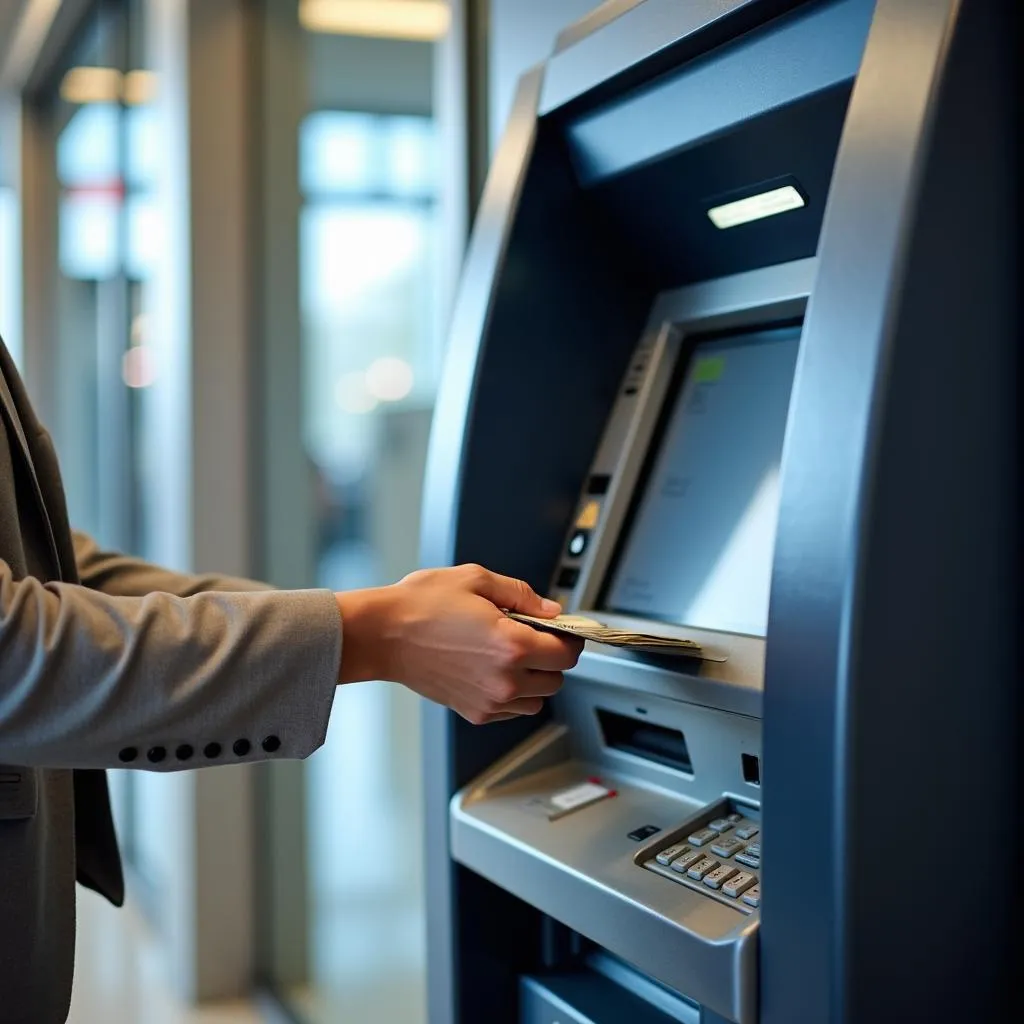 Withdrawing Cash from ATM at Abu Dhabi Airport