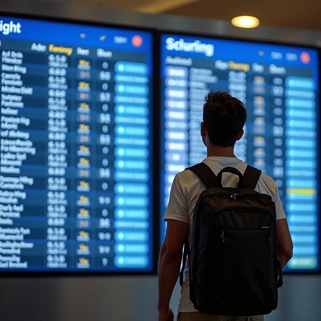 Abu Dhabi Airport Flight Information Display