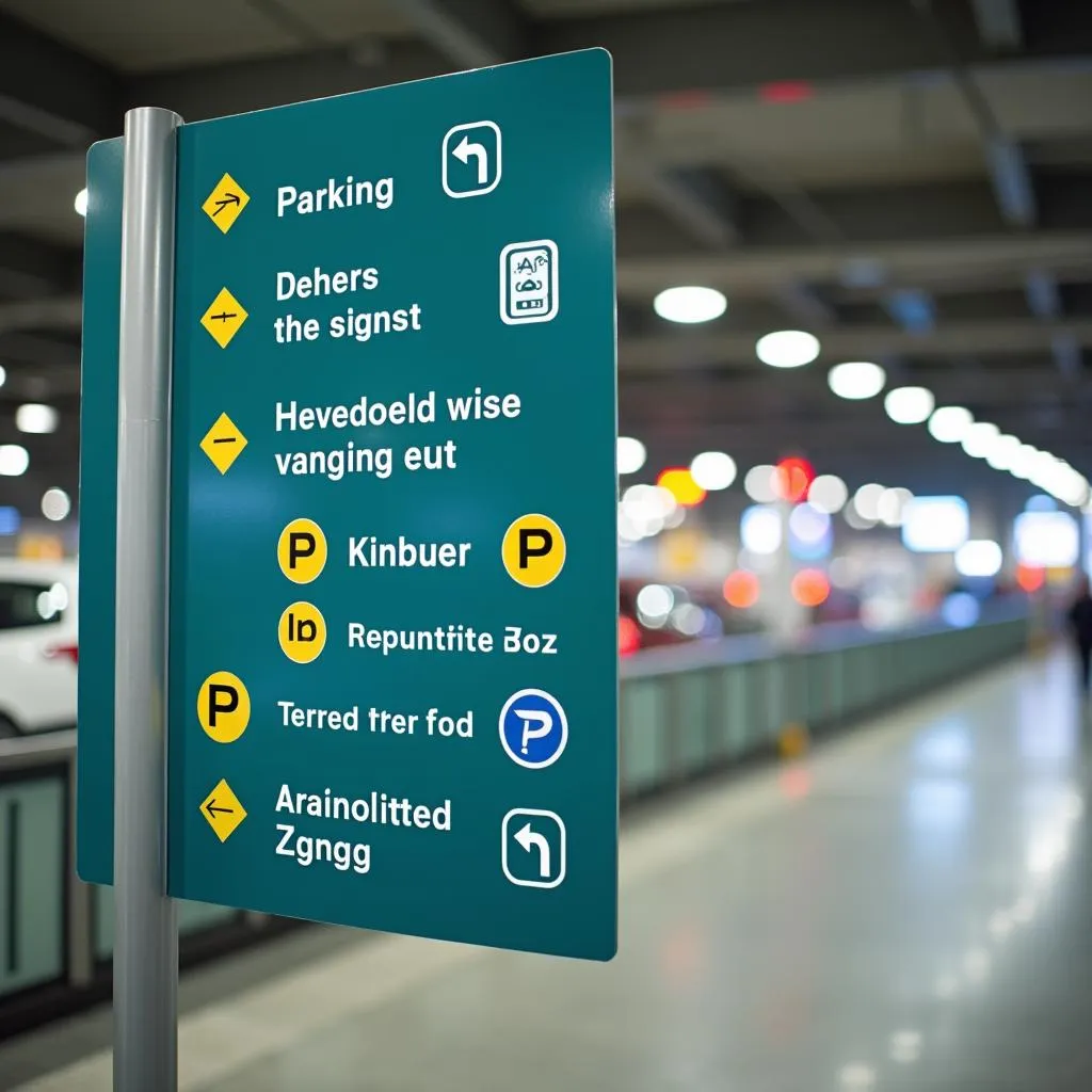 Abu Dhabi Airport Parking Signage