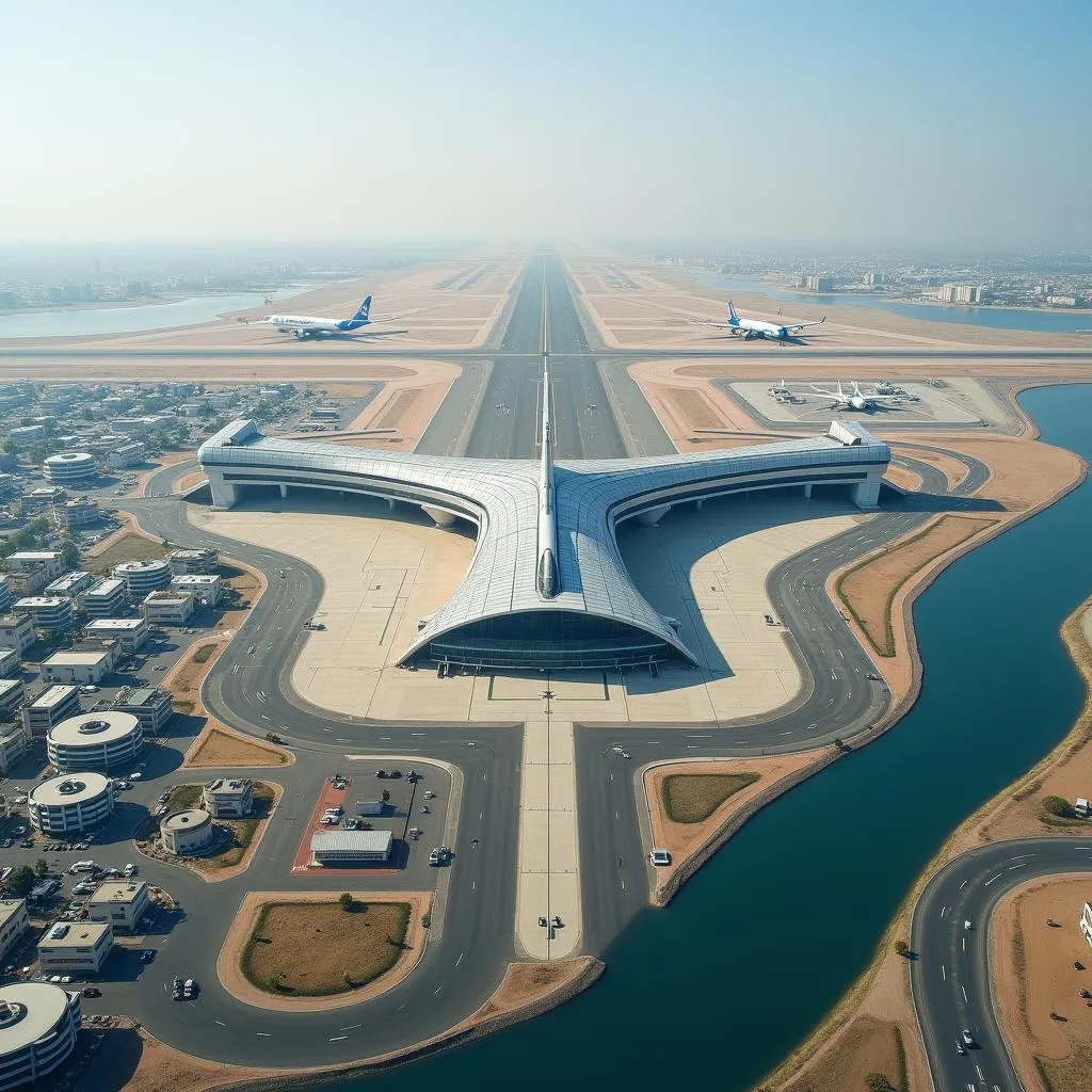 Abu Dhabi Gala Airport Aerial View