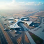 Abu Dhabi International Airport aerial view