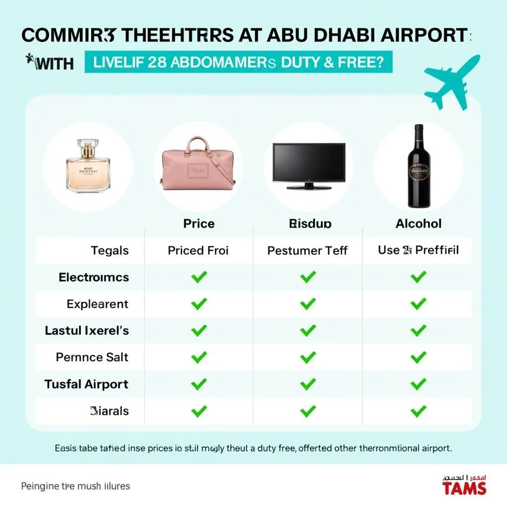 Abu Dhabi Airport Duty Free Prices