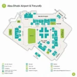 Abu Dhabi Airport Map - Overview