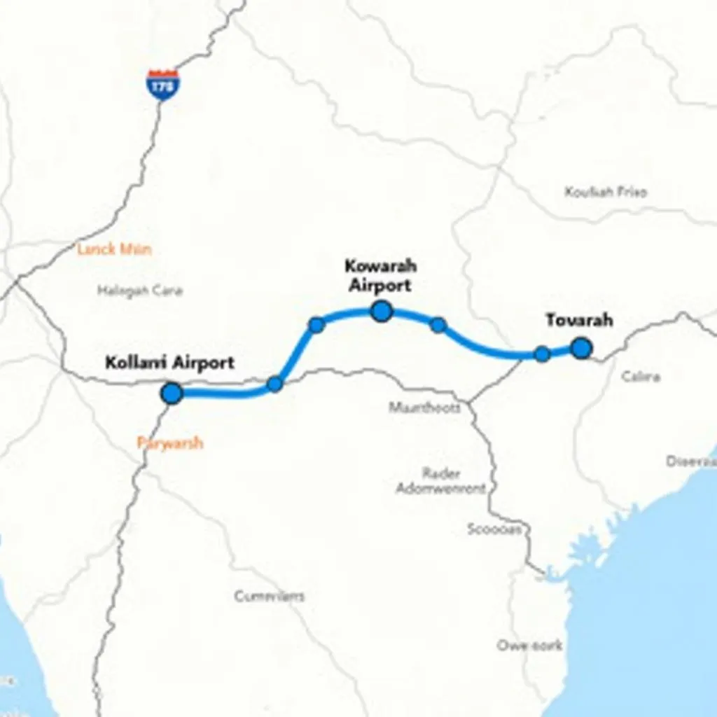 AC Bus Route Map from Kolkata Airport to Howrah Station