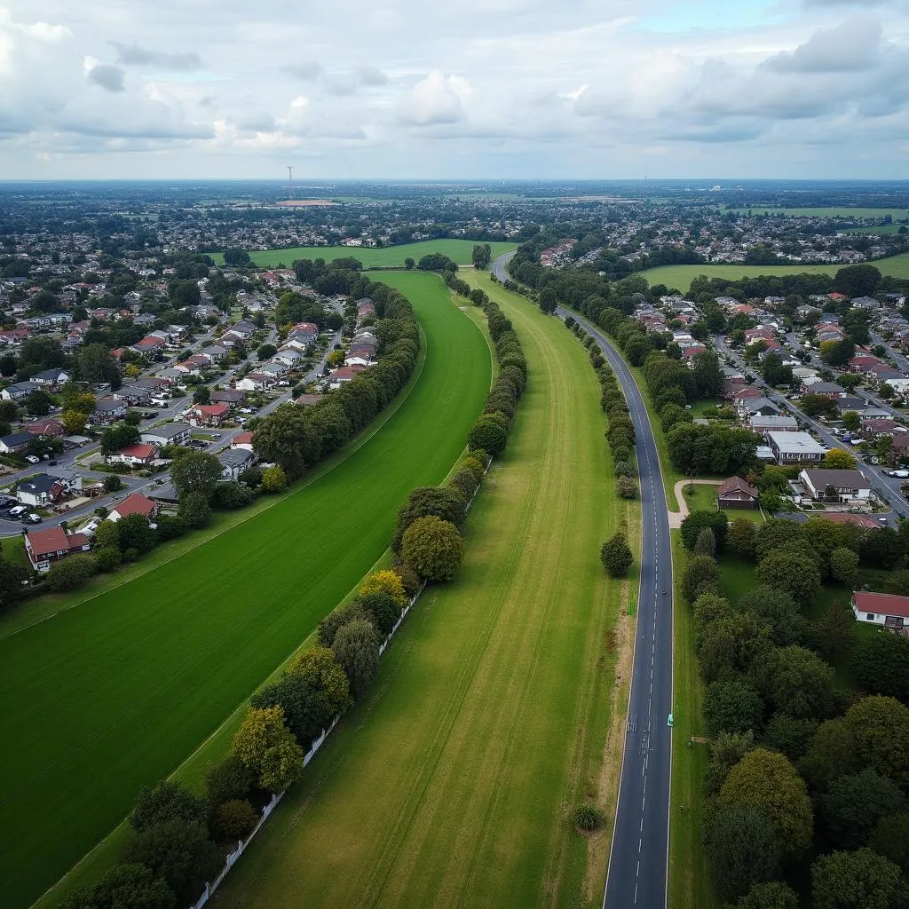 Aerial View of Brigades Orchards and Airport Road