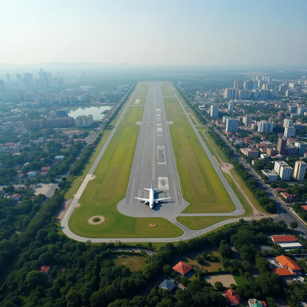 HAL Airport nestled within Bengaluru cityscape