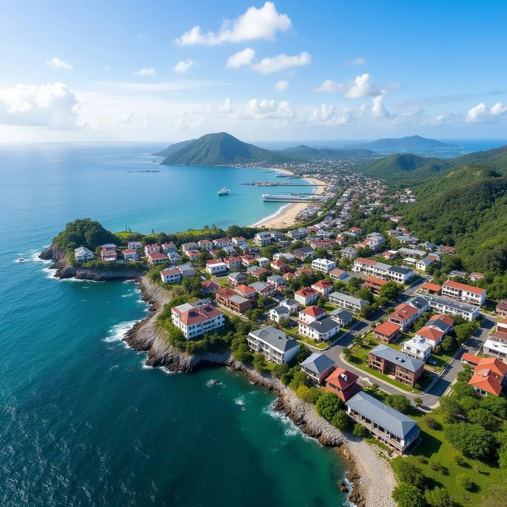 Aerial View Moroni City Comoros