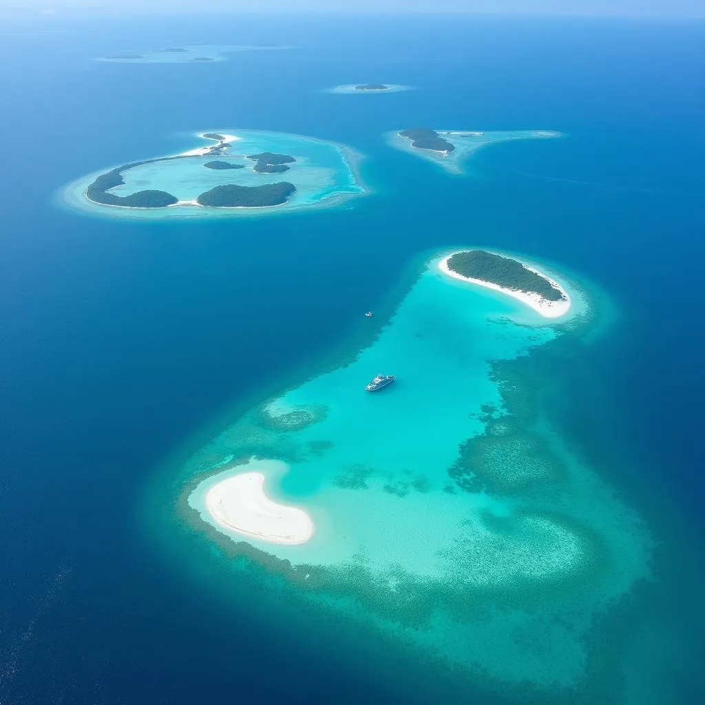 Spectacular Aerial View of the Lakshadweep Islands