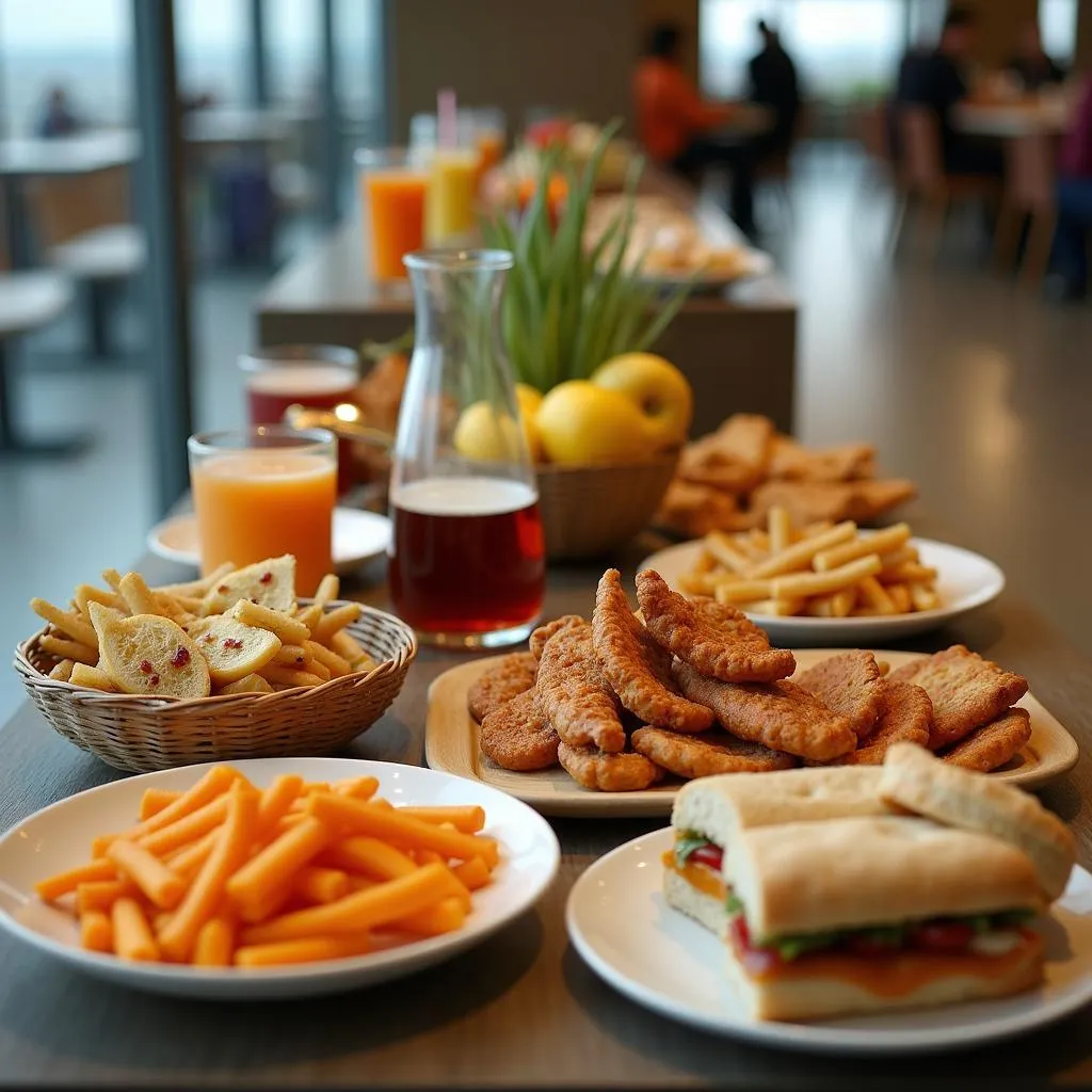 Food and Beverage Selection in Ahmedabad Airport Lounge