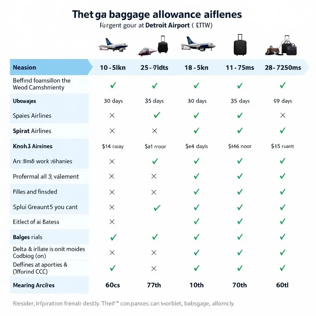 Airlines Baggage Allowance Comparison