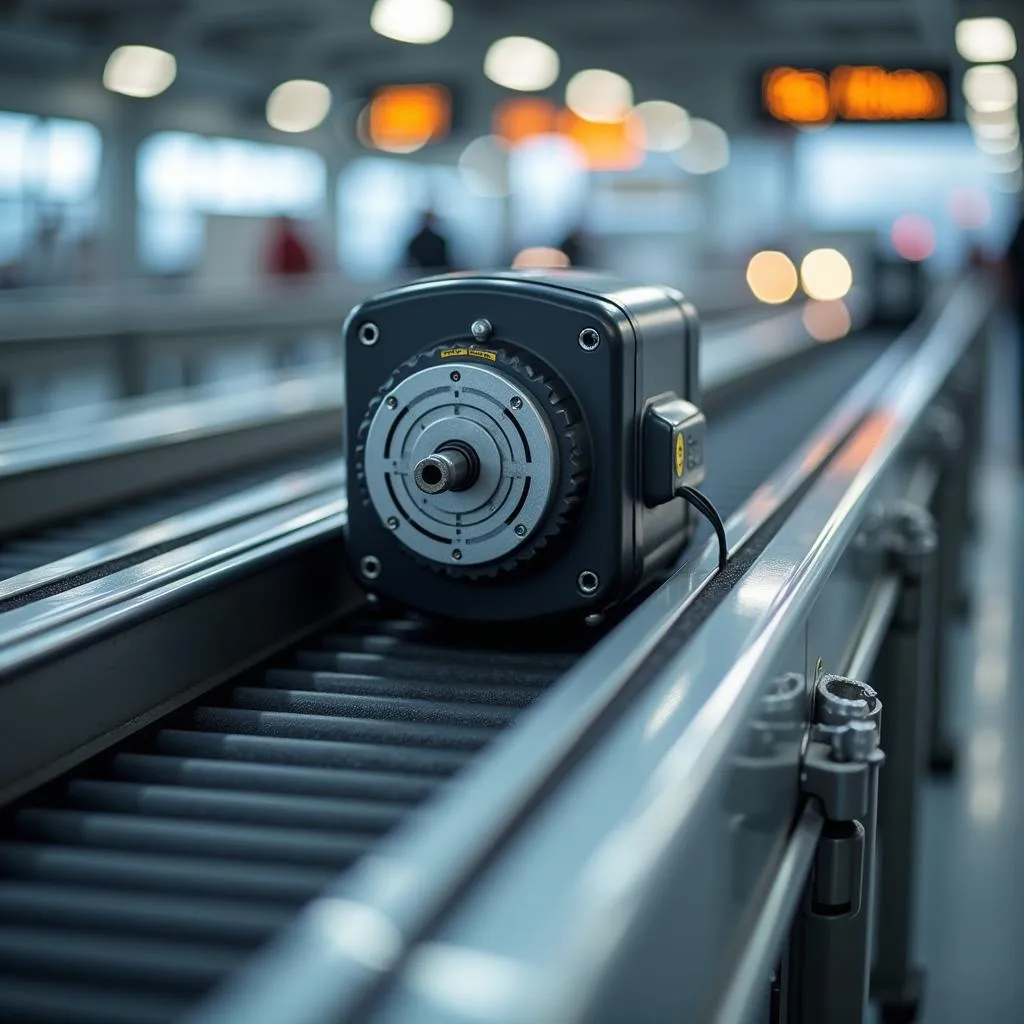 Airport baggage handling system powered by a 15hp motor