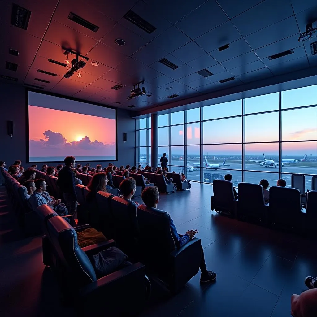 Airport cinema interior