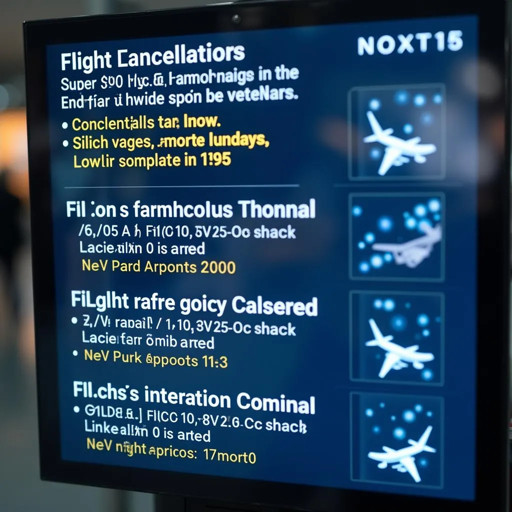 Airport Closure Information Screen