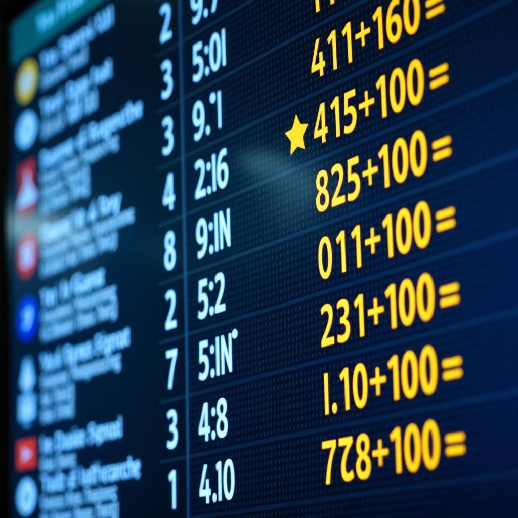 Airport Departure Board with Flight Information