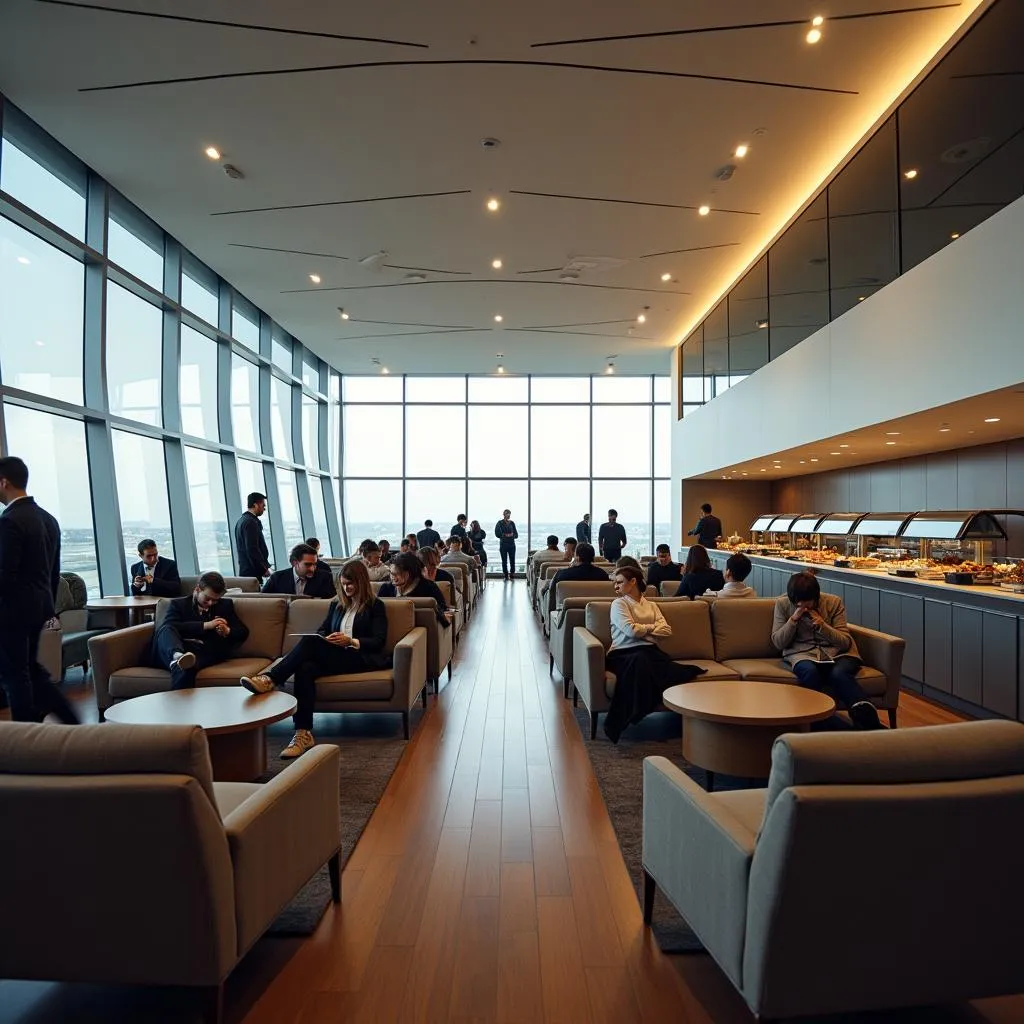 Luxurious Airport Lounge Interior