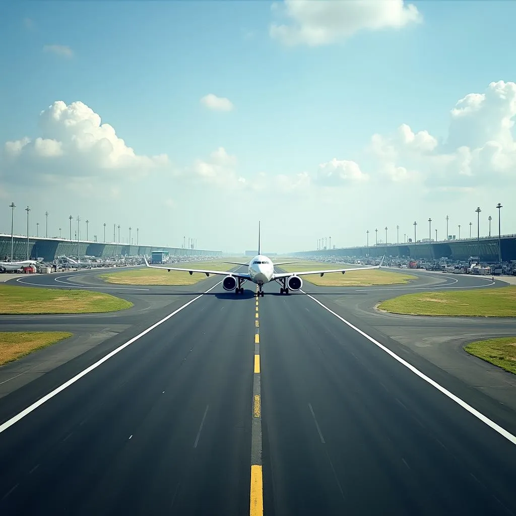 Runway at an Indian Airport