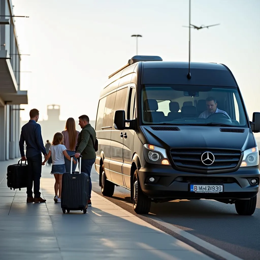 Airport Shuttle Passenger Pickup