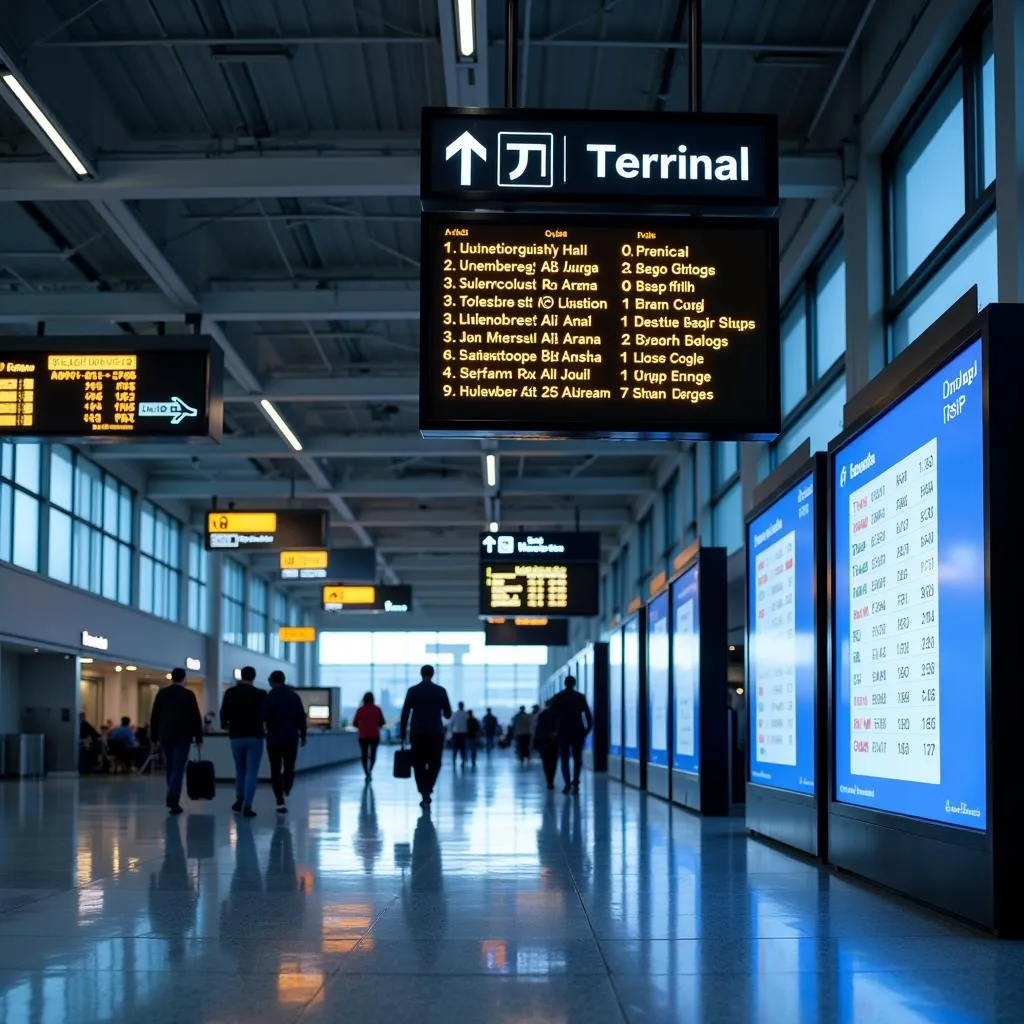 Navigating with Airport Terminal 1 Signage