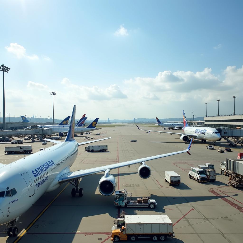 Busy Airport Airside Operations