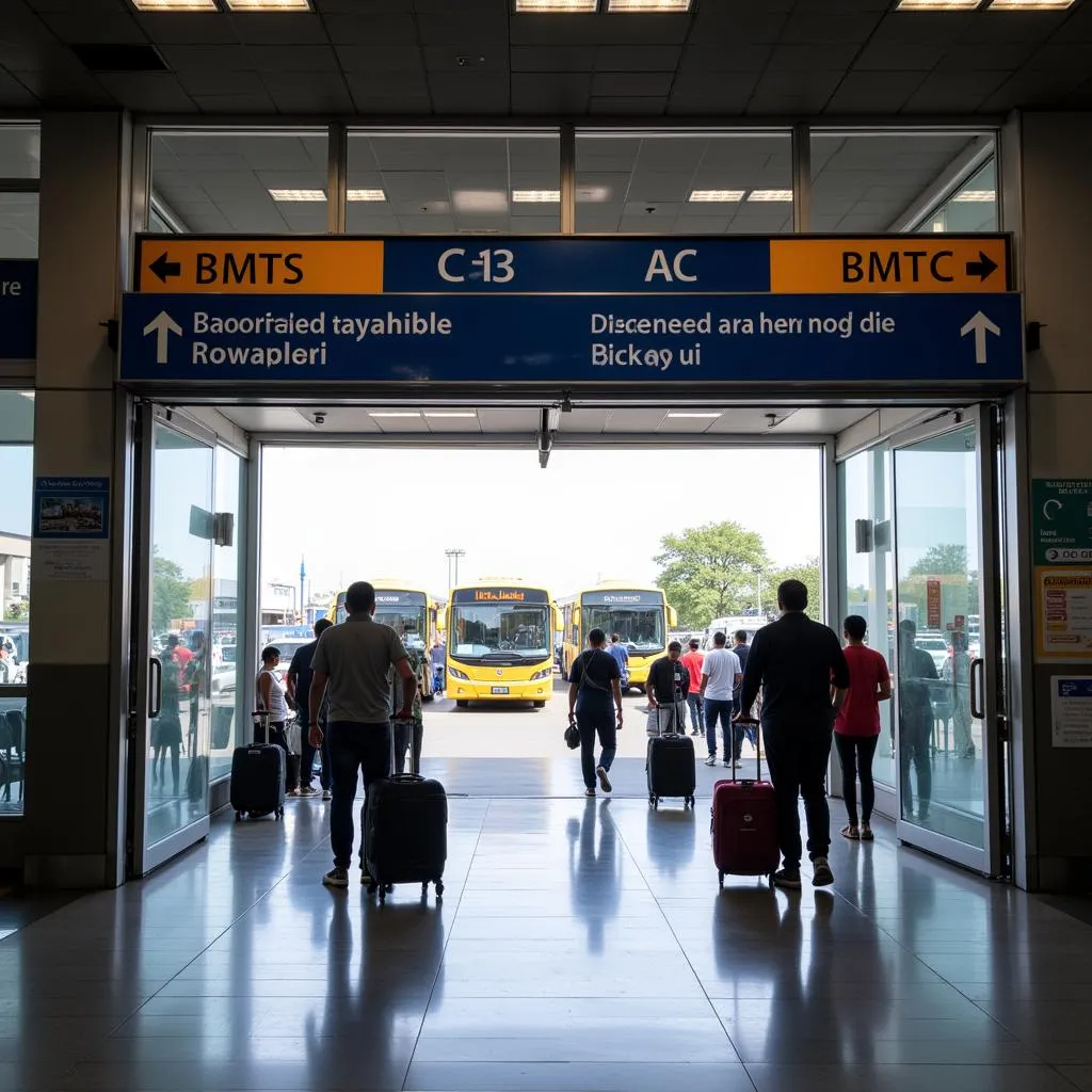 Bangalore Airport Bus Terminal Signage