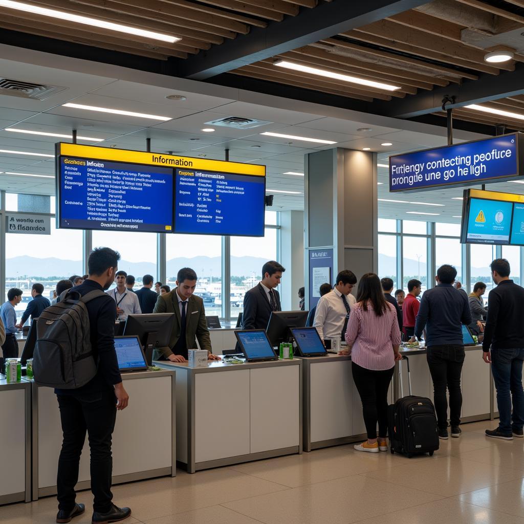 Information desk at Bangalore Airport