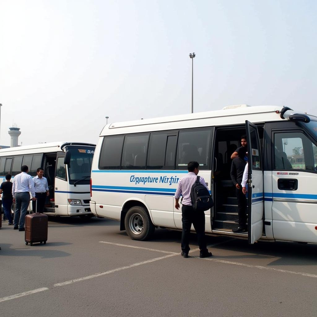 Airport shuttle bus at Bangalore Airport