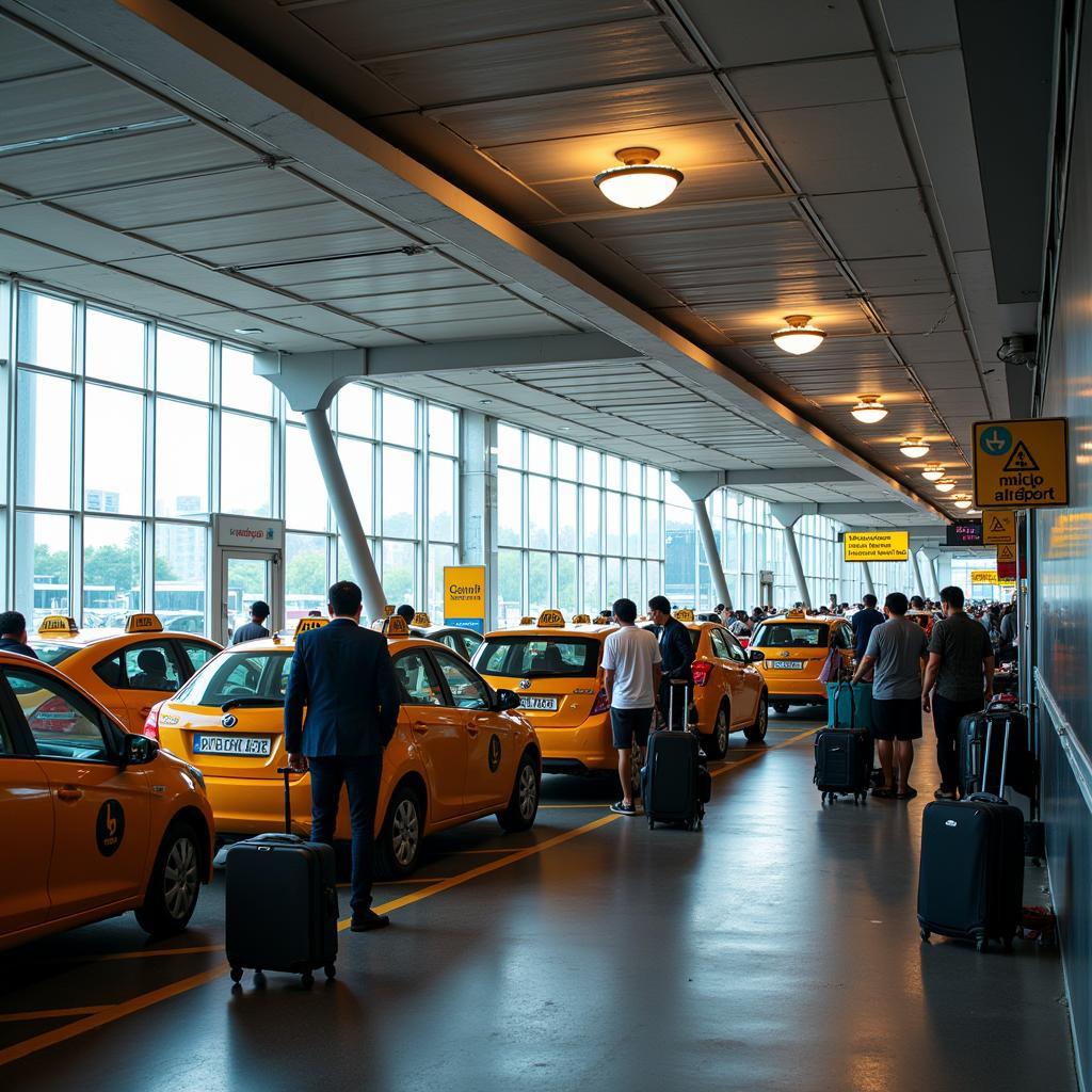 Taxi stand at Bangalore Airport