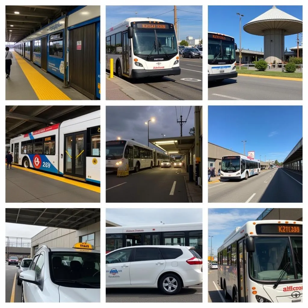 Various transportation options available at BC airports