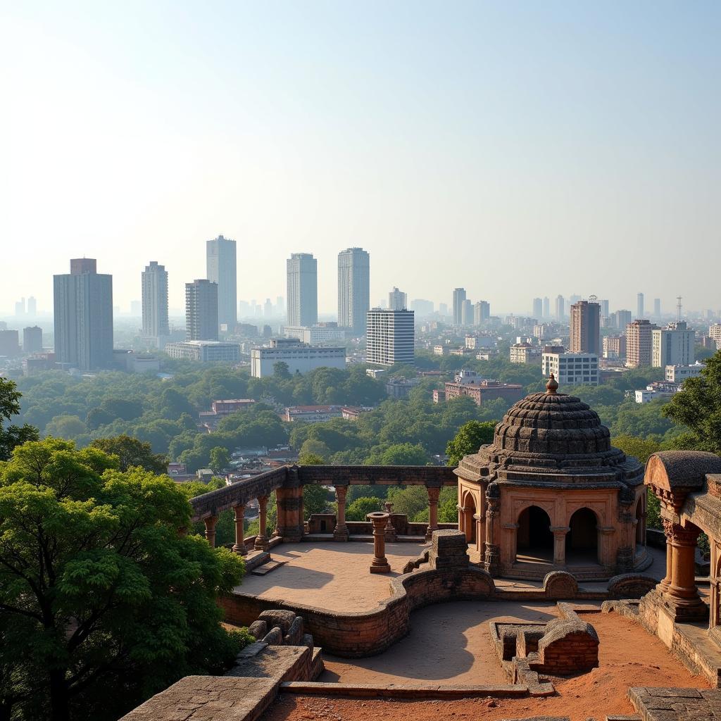 Modern Bengaluru Cityscape with Historic Elements