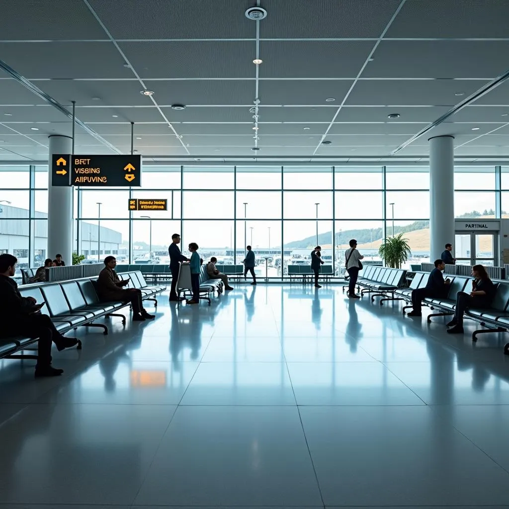 Spacious and modern interior of Bhairahawa Airport