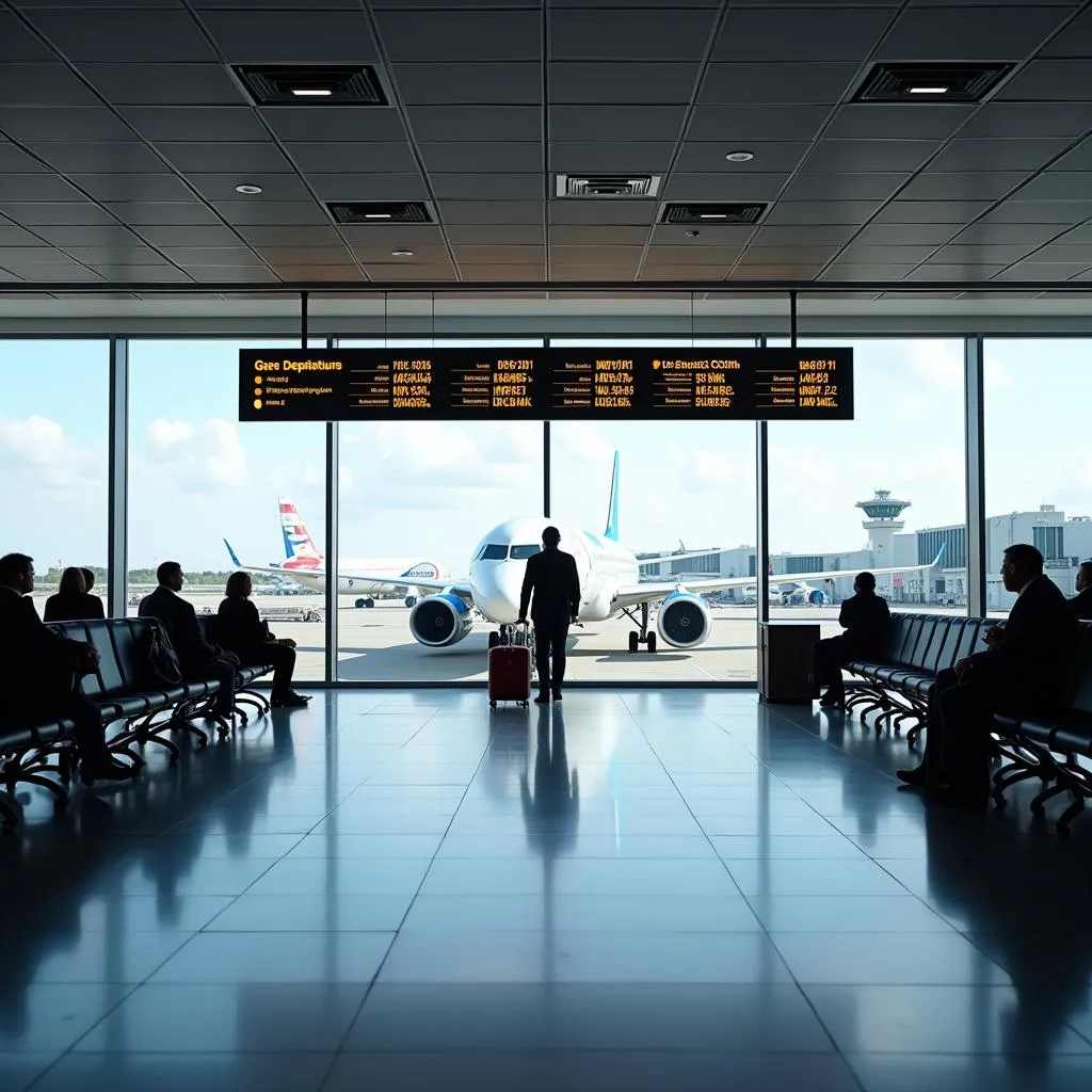 Birmingham Airport departure gate