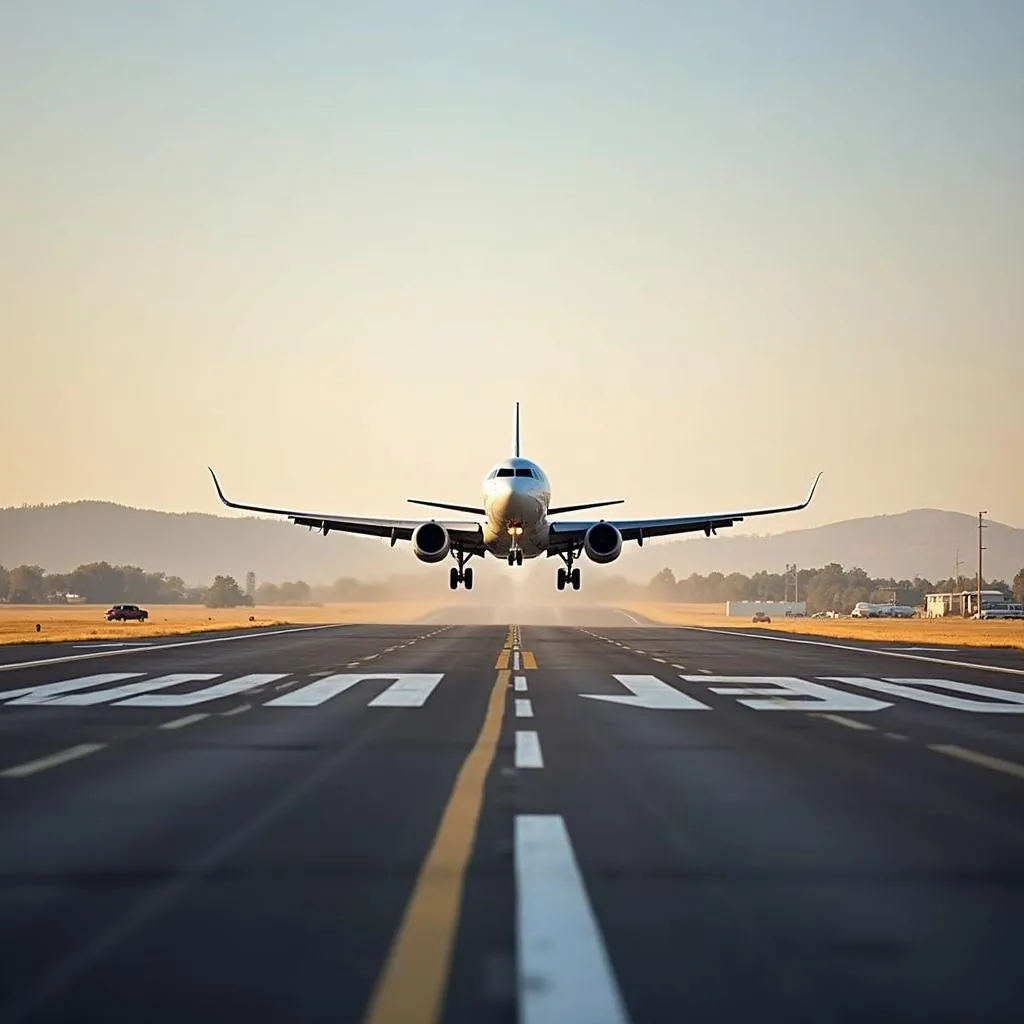 Birsa Munda Airport Runway with Aircraft