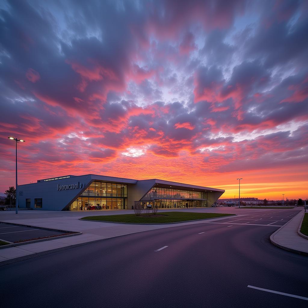 Bologna Airport at Dusk