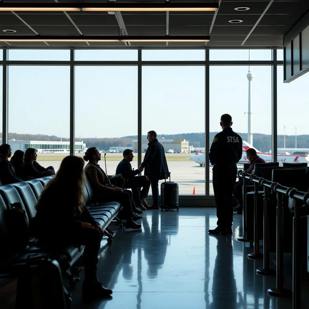 Boston Logan Airport departure gate after 9/11