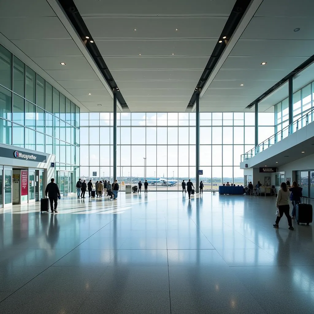 Modern and spacious terminal at Brindisi Airport