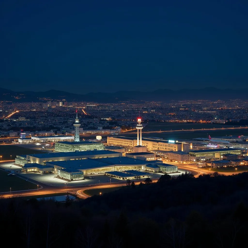 Budapest Airport Night View