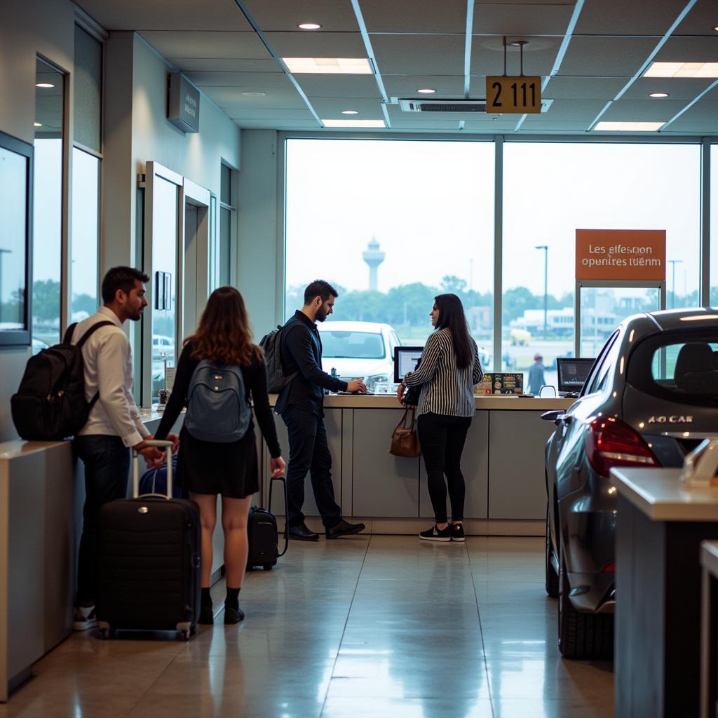 Car Rental Counter at Bangalore Airport