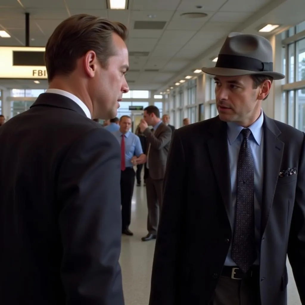 Tom Hanks and Leonardo DiCaprio in Catch Me If You Can