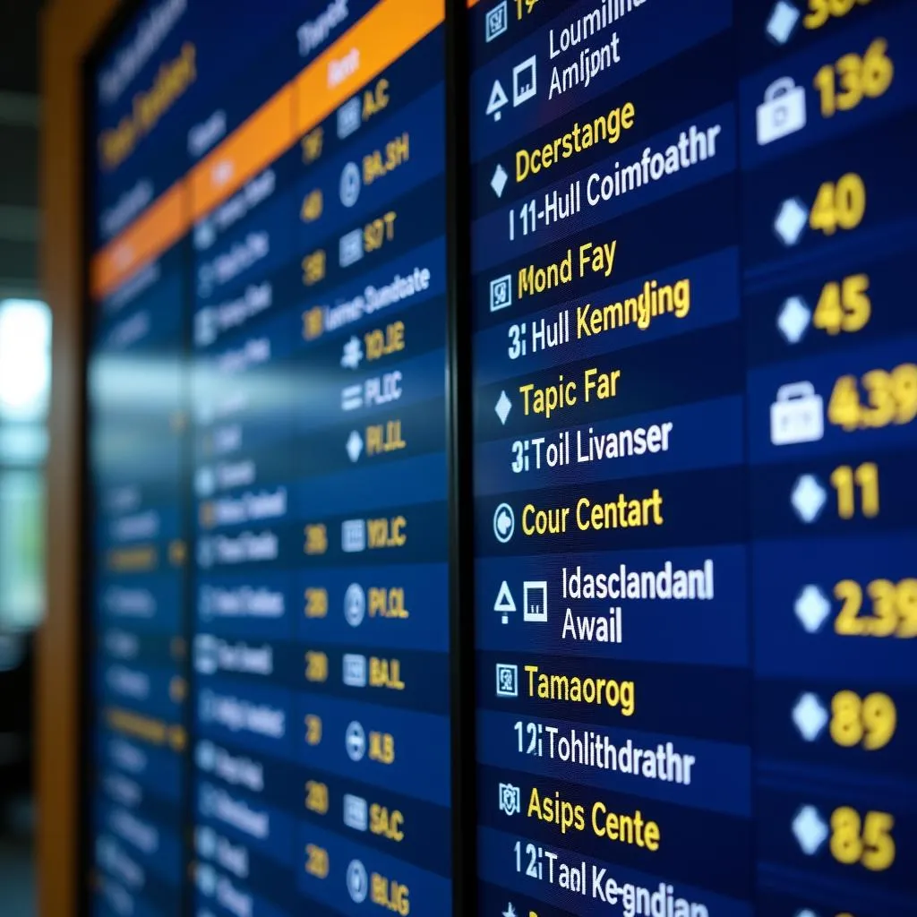 CBE Airport Flight Information Display