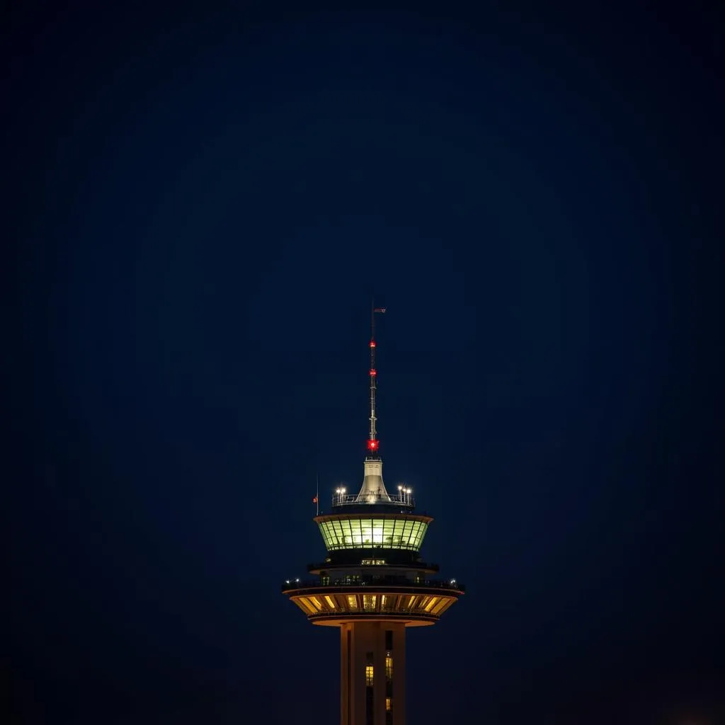 Changi Airport Control Tower Night