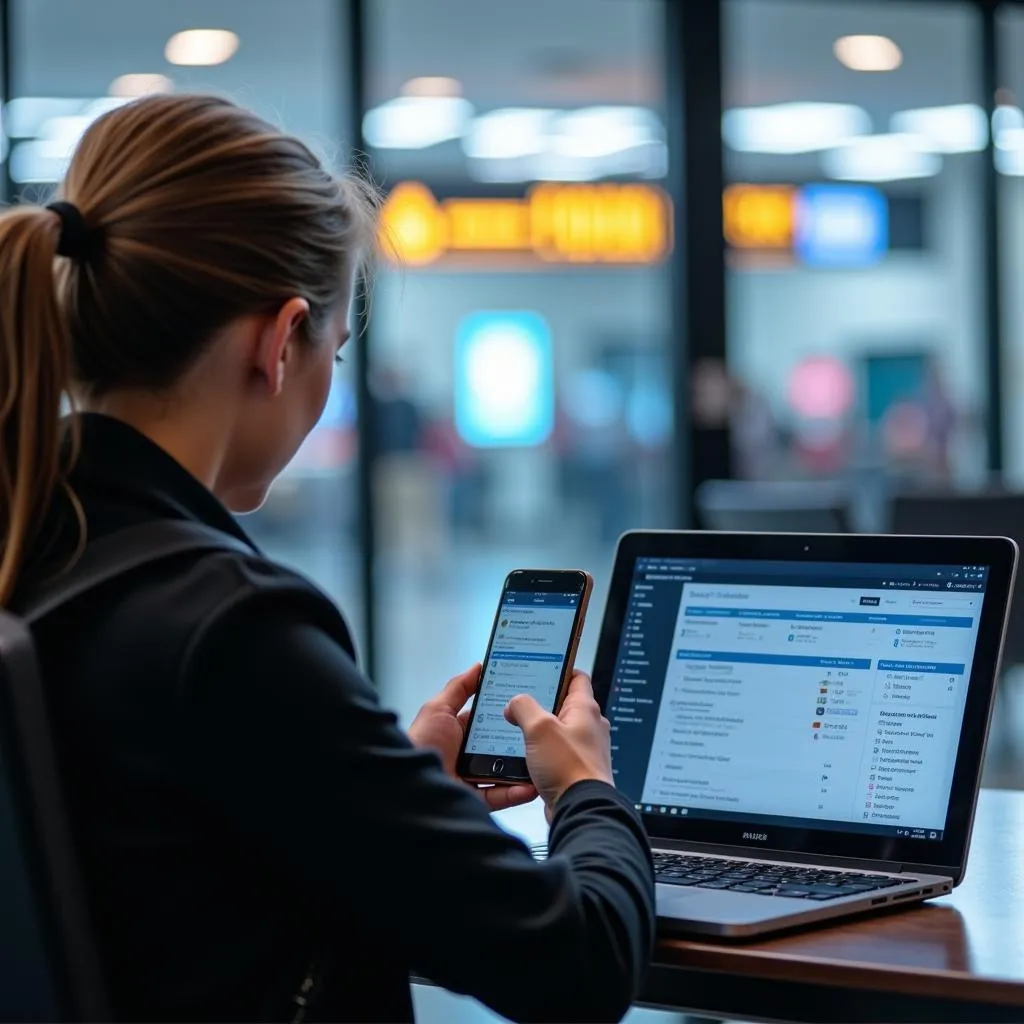 Passenger Checking Airport Arrivals Information Online