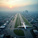 Chennai Airport Aerial View