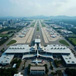 Chennai Airport Aerial View